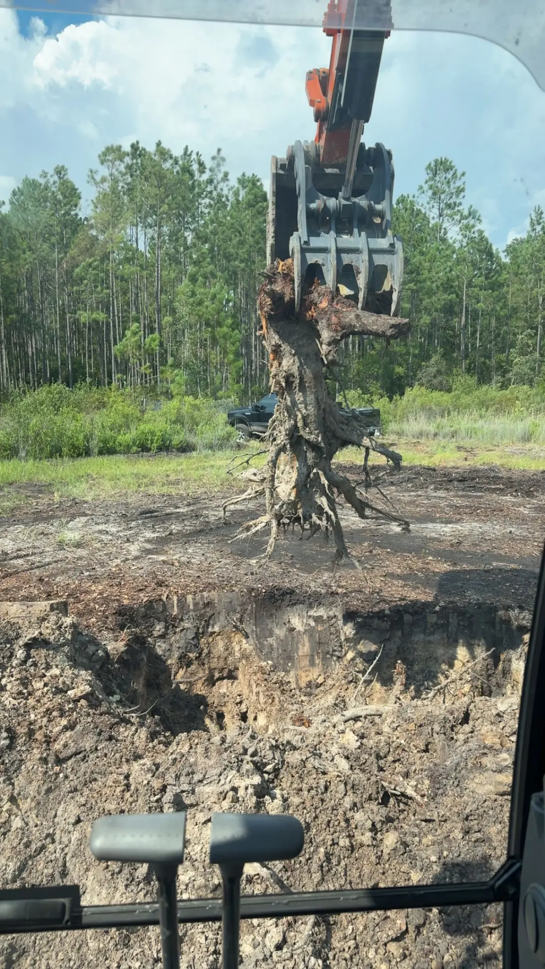 Dirt work and fill placement during site prep North Florida